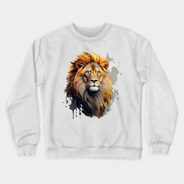 lion Crewneck Sweatshirt by dorapeterx